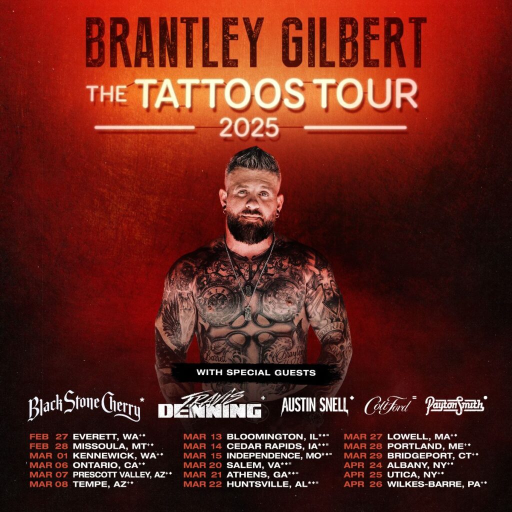 Brantley Gilbert Tattoos Tour