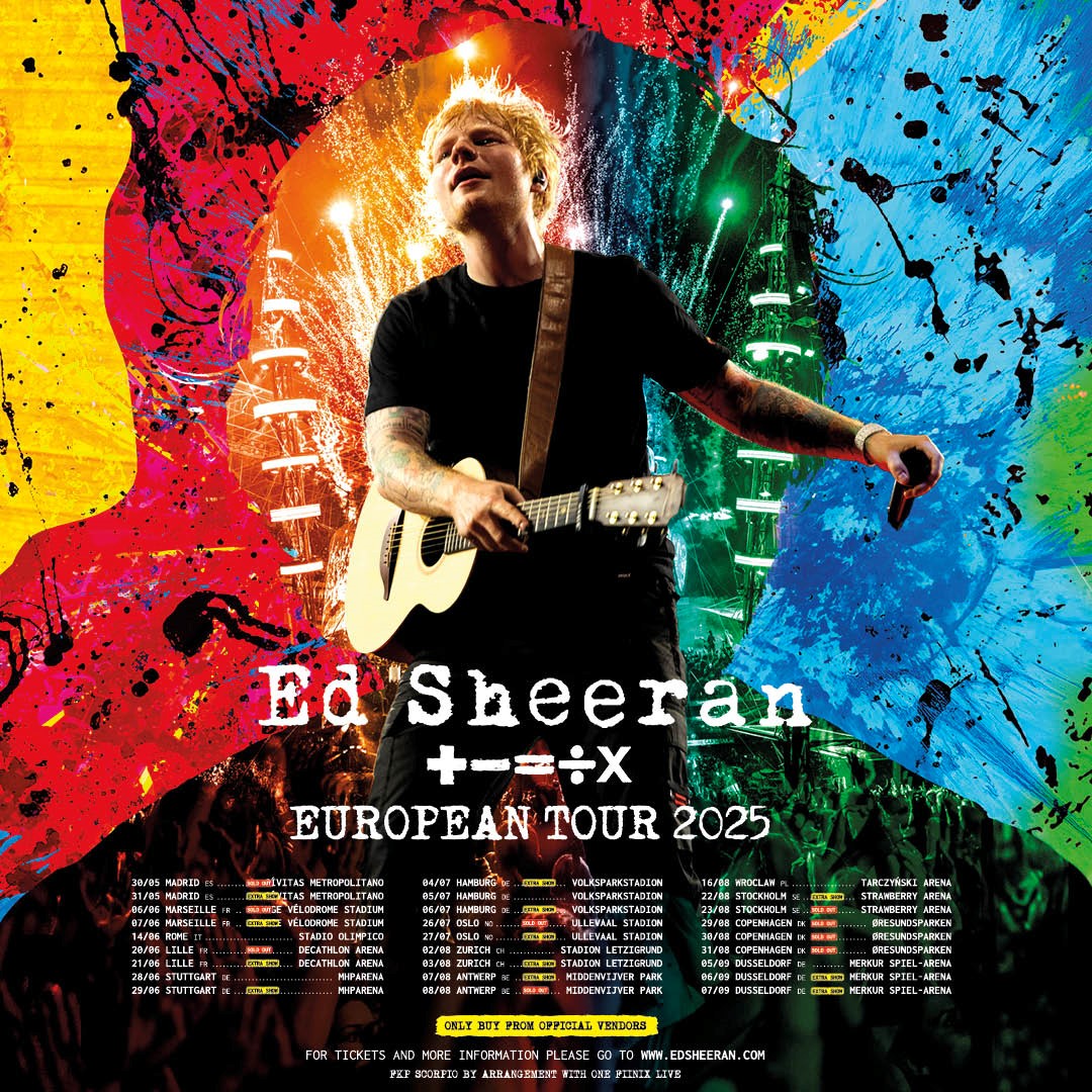 Ed Sheeran Mathematics European Tour 2025