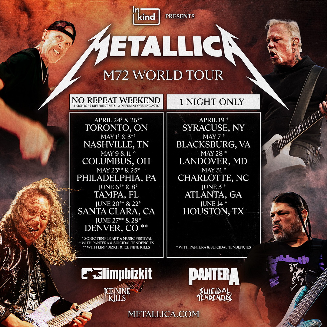 Metallica M72 World Tour 2025