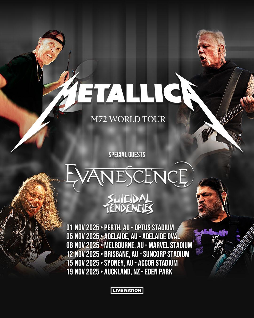 Metallica M72 World Tour AU & NZ