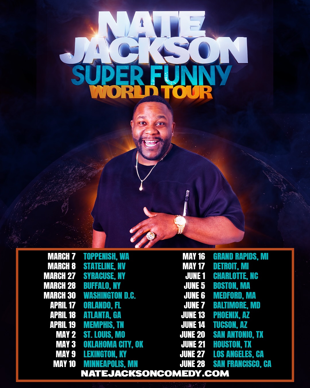 Nate Jackson Super Funny World Tour