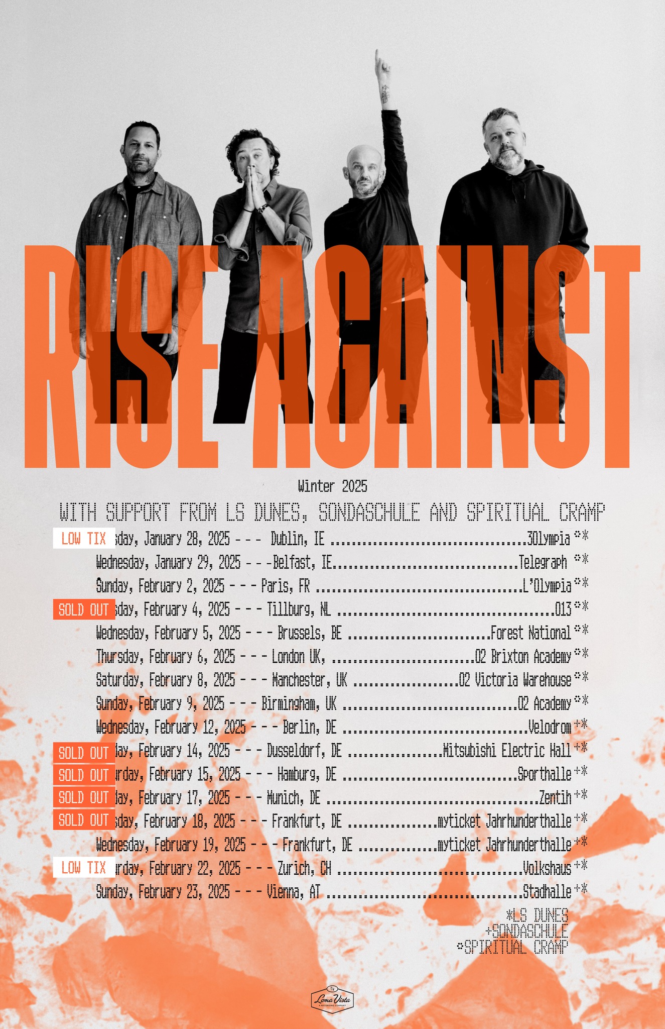 Rise Against Europe 2025 Tour