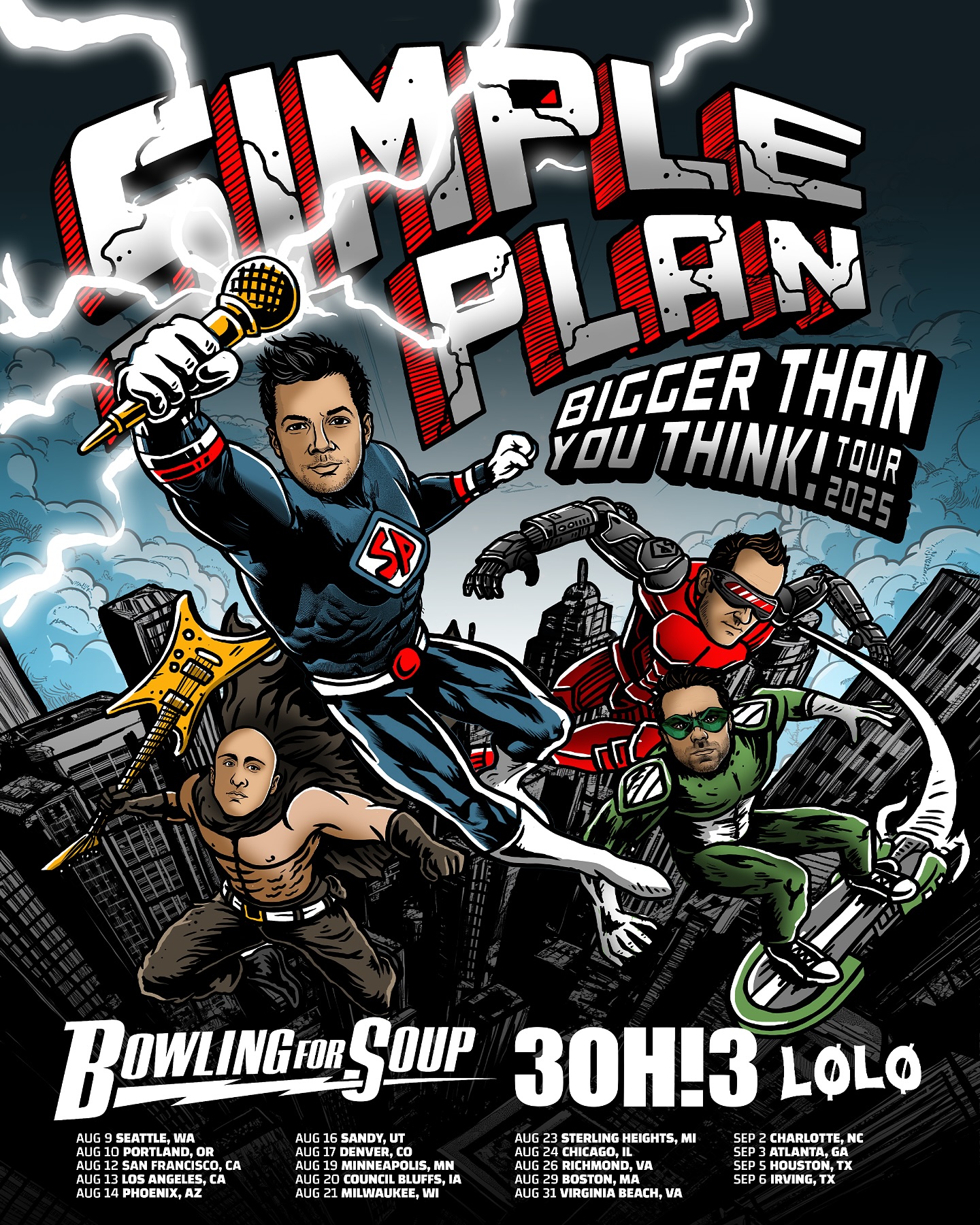 Simple Plan Bigger Than You Think Tour 2025