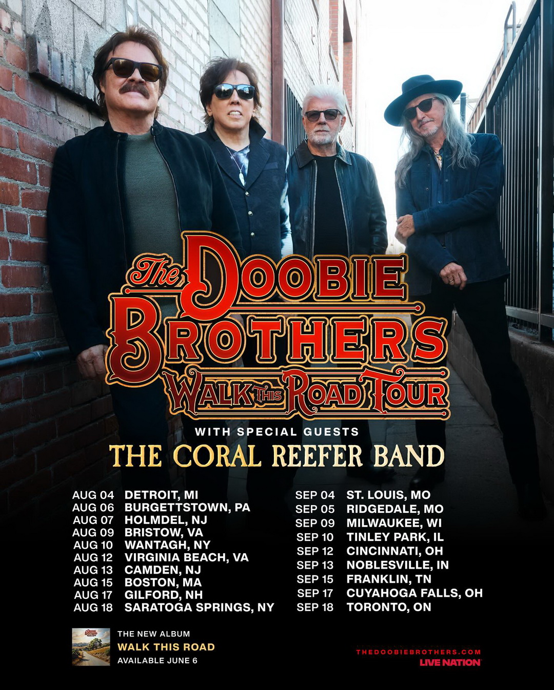 The Doobie Brothers Walk This Road Tour